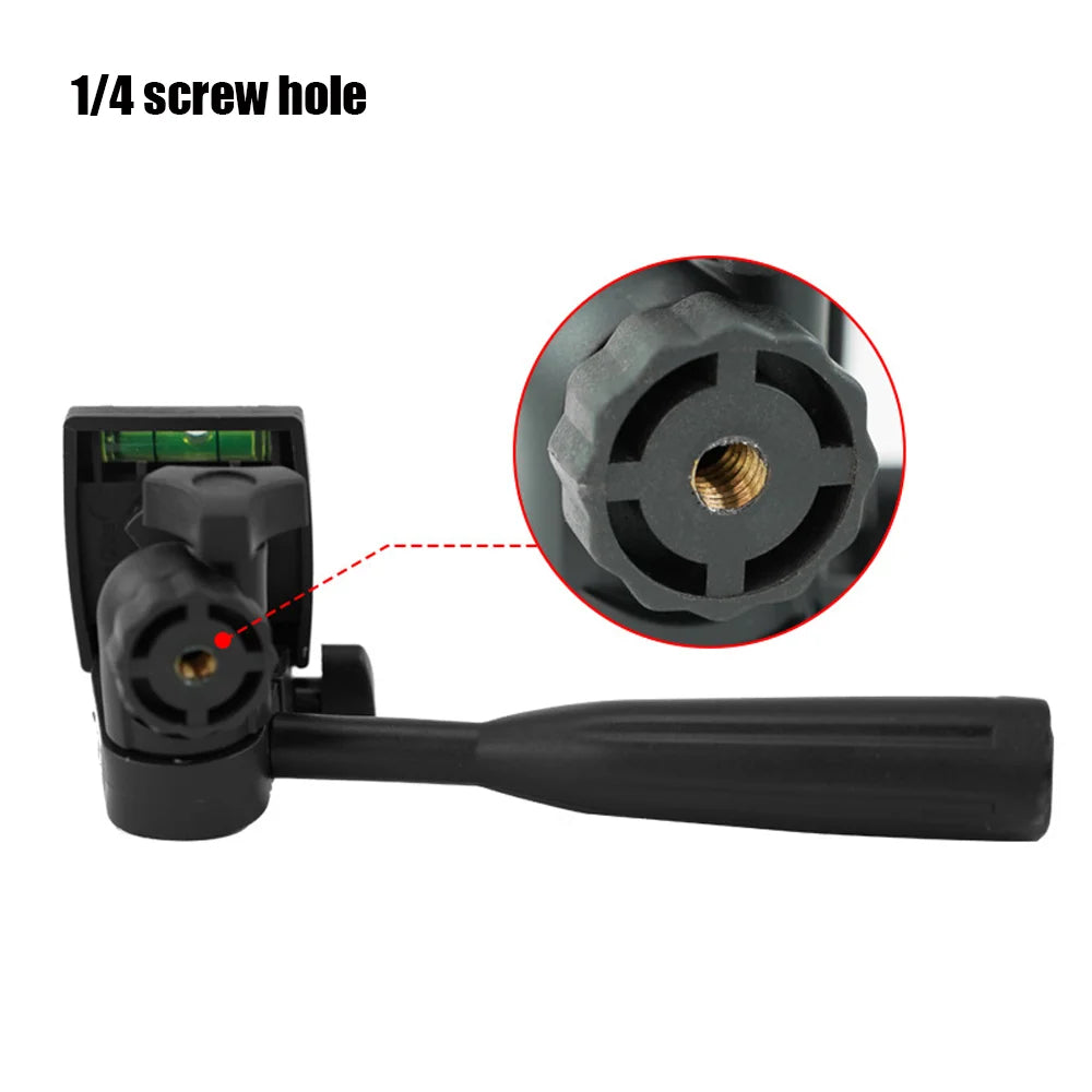 1/4” 3D PTZ Tripod Head with 360° Rotation & 90° Tilt for Mobile Phone, DSLR & Live Streaming