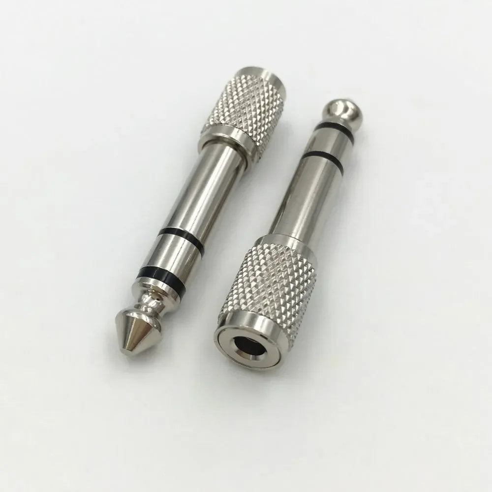 1-Pcs 3.5mm Female Jack Stereo to 6.35mm Jack Adapter for Earphone 1/4" Guitar