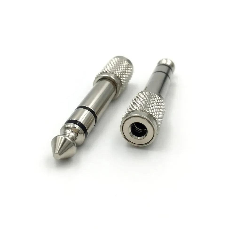 1-Pcs 3.5mm Female Jack Stereo to 6.35mm Jack Adapter for Earphone 1/4" Guitar