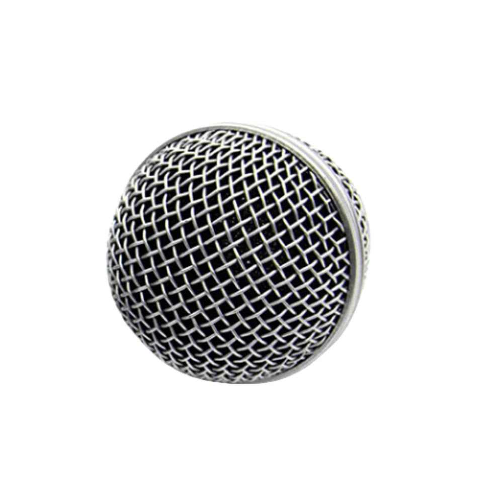 2Pcs Hridz Microphone Grill Ball Replacement - Metal Mic Grille Cover for SM58 & BETA 58A with Foam Windscreen
