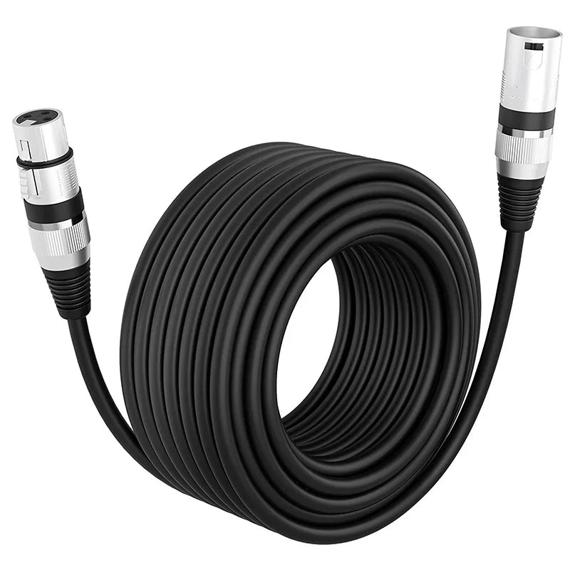 5M Hridz XLR Audio Cable Male to Female High-Fidelity Sound for Microphones Mixers Speakers & Amplifiers