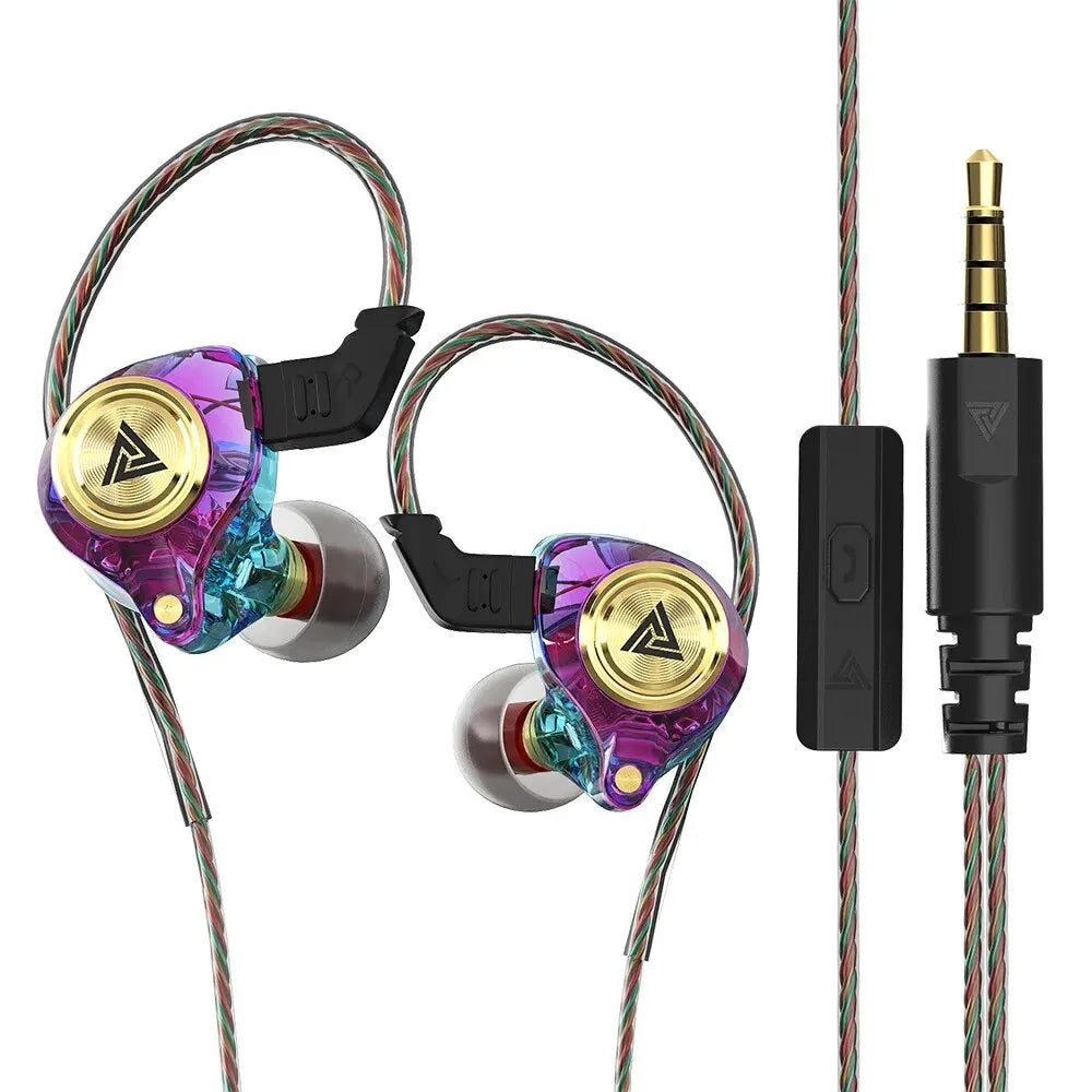 AK3 Wired In-Ear Monitor IEM Earphone with Microphone HiFi Music Monitor Bass Headphone