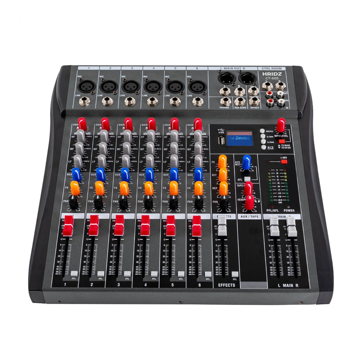 Hridz CT-60S Compact 6-Channel Bluetooth Audio Mixer