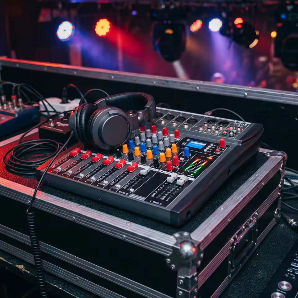 Compact 6 Channels Bluetooth Audio Mixer for Karaoke & Streaming Professionals - Hridz CT-60S