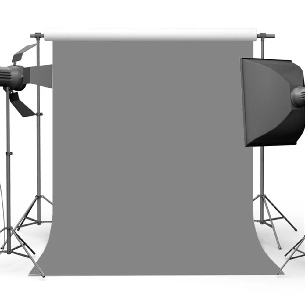 Gray 2Mx3M Hridz Muslin Backdrops for Photography Cloth Screen Photo Background Color Chromakey for Studio Video Wedding Ceremony Home Decoration