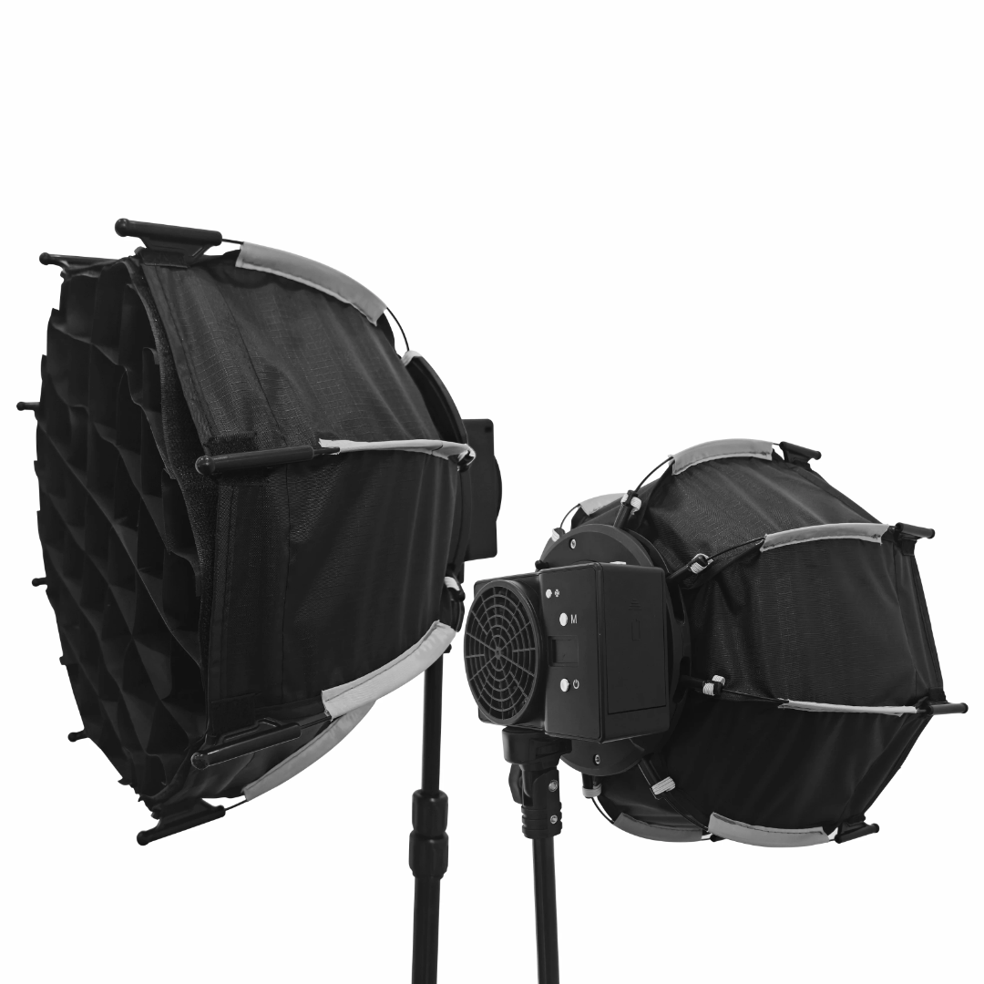 Hridz 100W COB LED Studio Lighting Kit with 30cm Quick Release Softbox, Honeycomb Grid & 210cm Light Stand