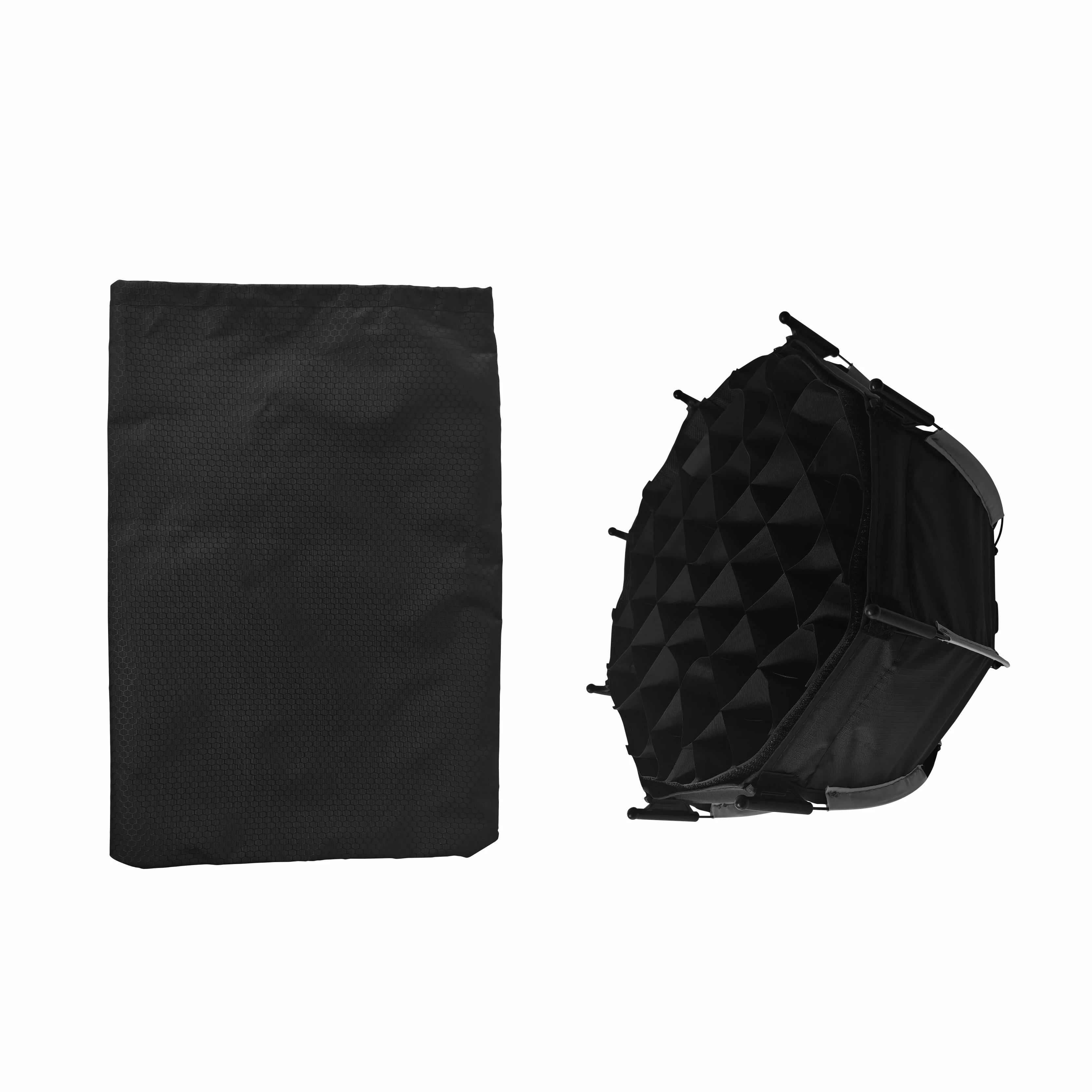 HRIDZ 30cm Portable Octagonal Softbox with Grid – Quick Release Deep Soft Light Modifier for LED Video Lights & Photography