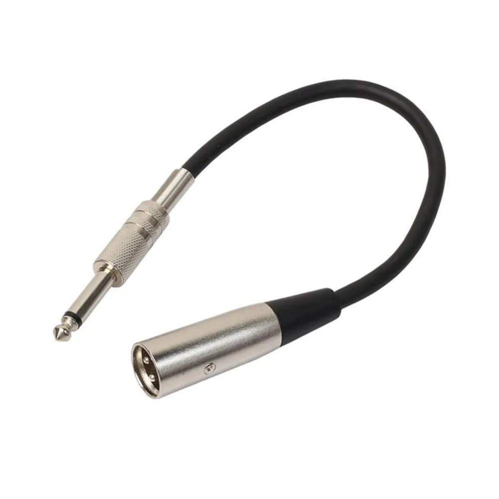 Hridz 1/4β 6.35mm Stereo Jack to 3-Pin XLR Audio Cable β Professional Mic Adapter Cord for Speaker Amplifier (30cm)