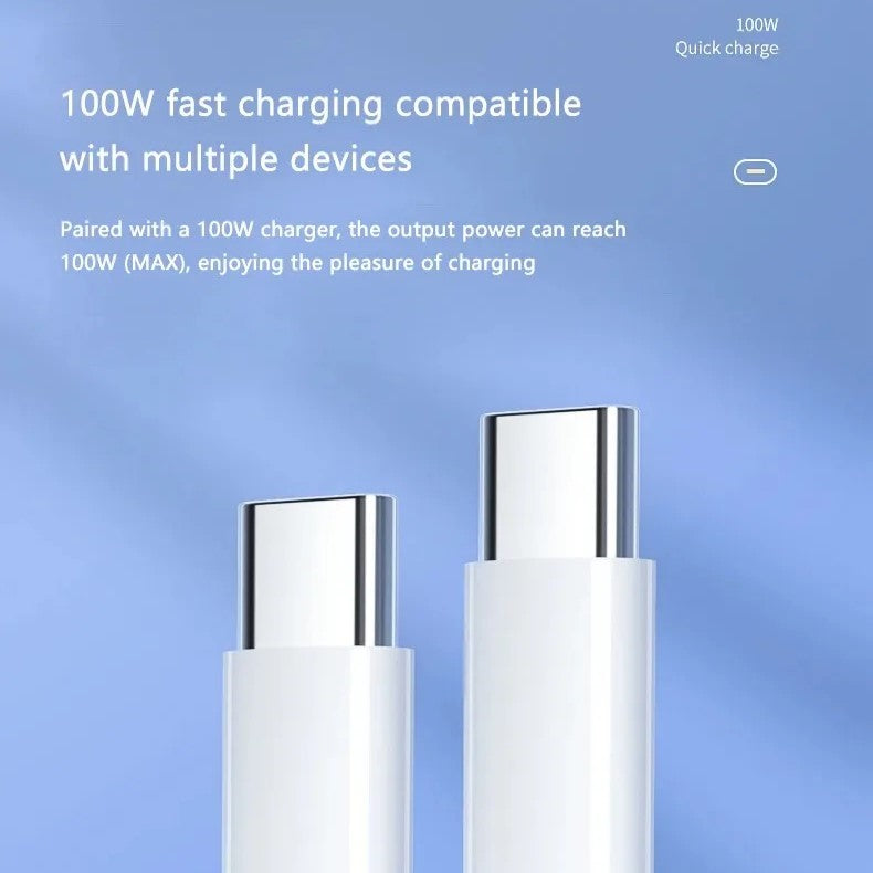 Hridz 100W USB Type-C To Type-C Cable PD Fast Charging Cable For Android Samsung