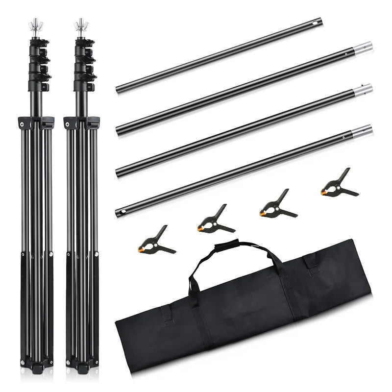 Hridz 2.6m*3m Heavy Duty Photography Backdrop Support System for Quality Photoshoot Background Video Studio