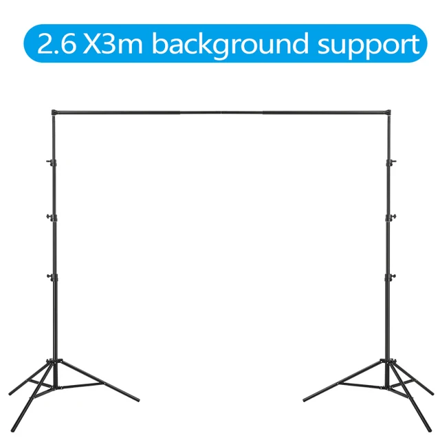 Hridz 2.6m*3m Heavy Duty Photography Backdrop Support System for Quality Photoshoot Background Video Studio
