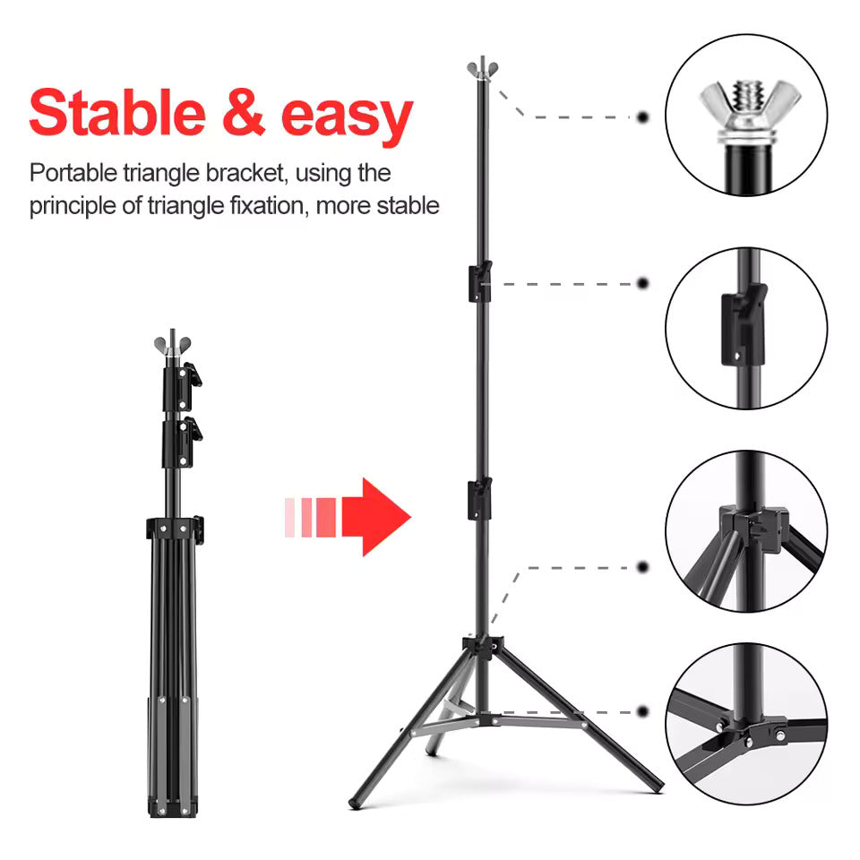 Hridz 2.6x3m Heavy Duty Backdrop Stand – Photography Background Support System
