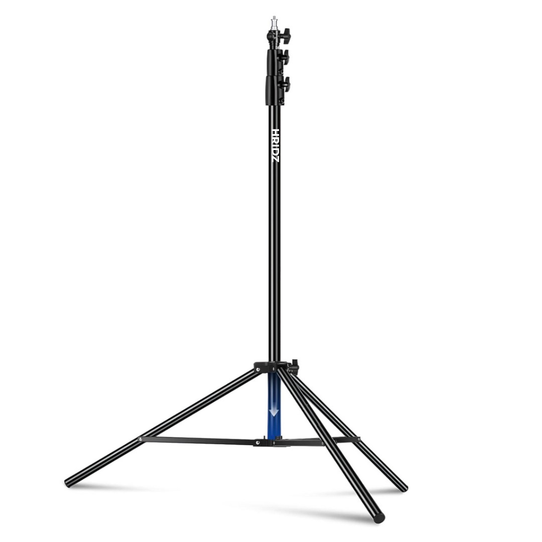 Hridz 280cm Black Stainless Steel Light Stand Colour Heavy Duty with Spigot