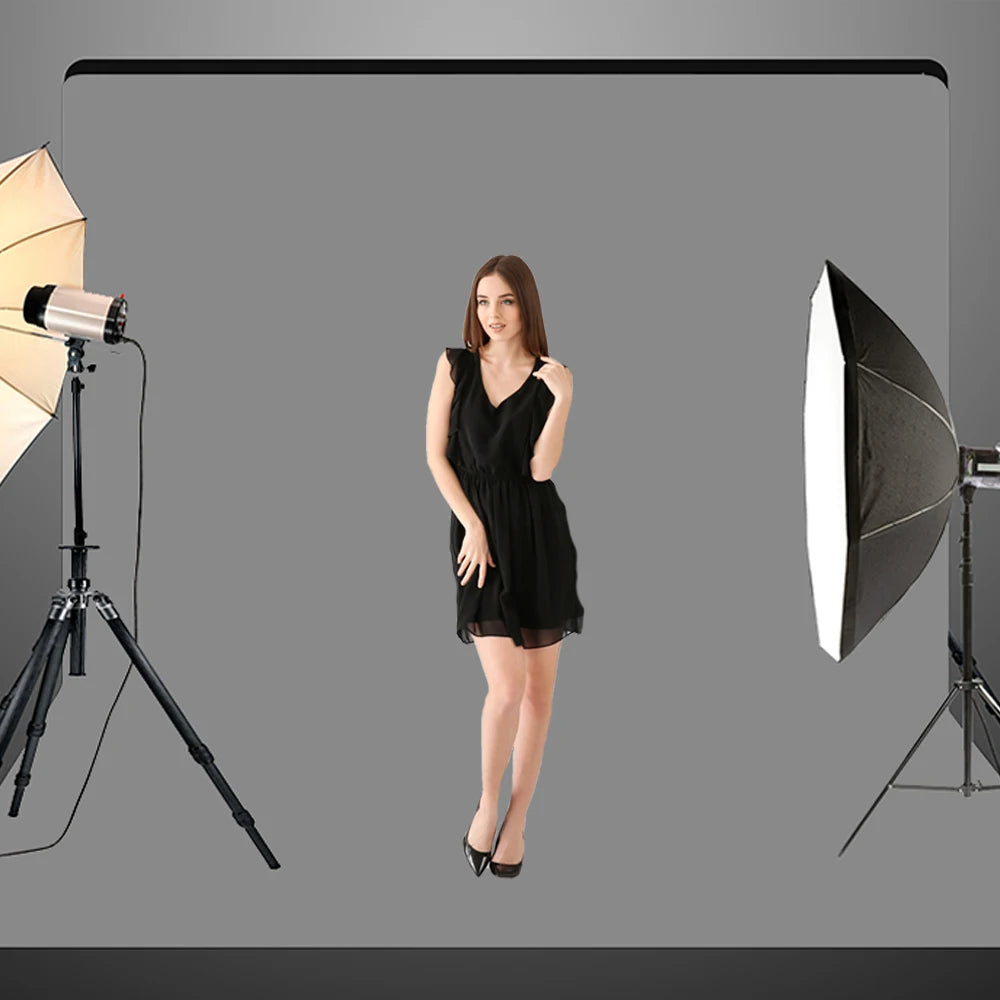 Hridz 2Mx3M Gray Muslin Backdrops for Photography Background -Pocket model