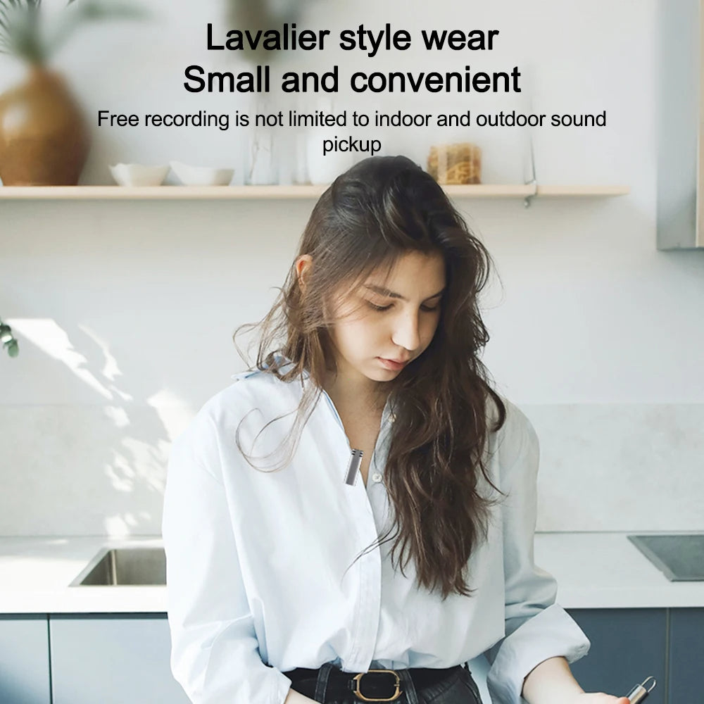 Hridz 3 In 1 Wireless Lavalier Lapel Microphone Set For Iphone Android SLR Camera