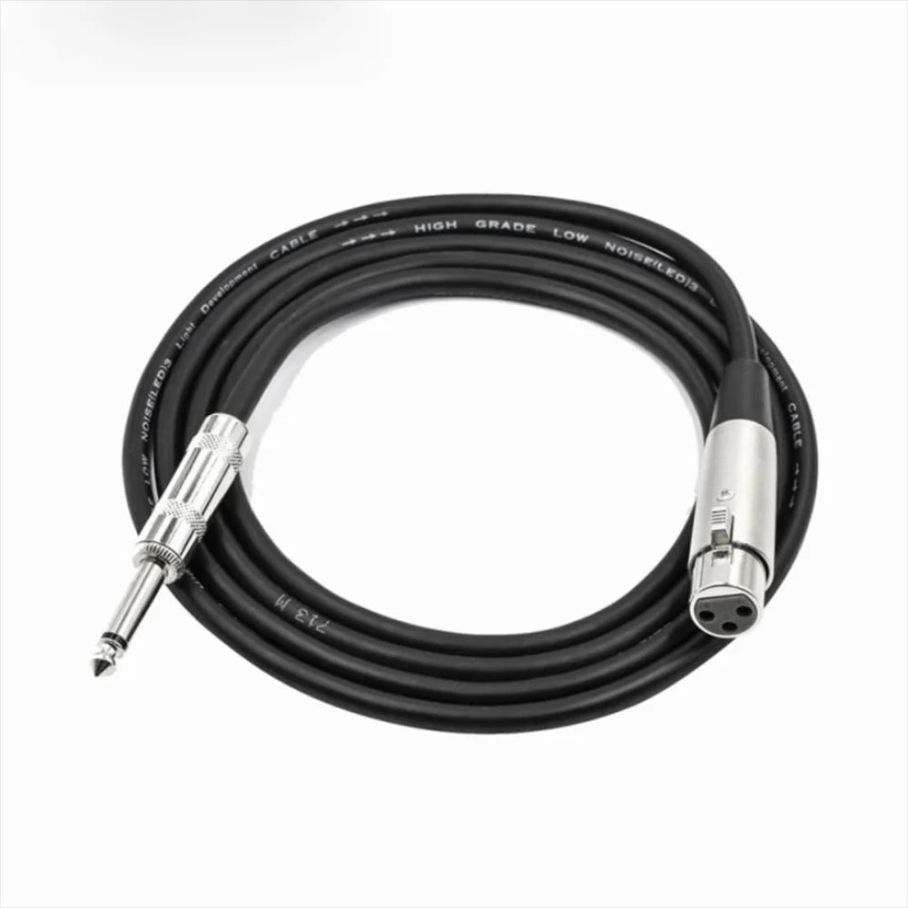 Hridz 3M XLR Female to 6.35mm TRS Audio Cable – Professional Microphone & Speaker Cable for Mixers Guitars