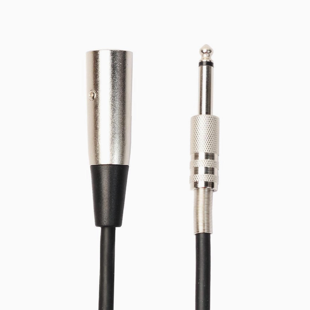 Hridz 3M XLR Male to 1/4" (6.35mm) TS Mono Jack Audio Cable - Noise-Free Microphone & Instrument Cable