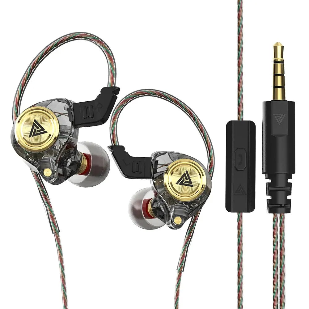 Hridz AK3 Wired In-Ear Monitor IEM Earphone with Microphone HiFi Music Monitor Bass Headphone