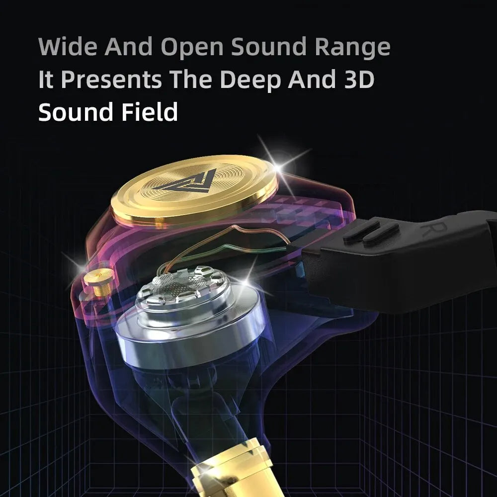 Hridz AK3 Wired In-Ear Monitor IEM Earphone with Microphone HiFi Music Monitor Bass Headphone