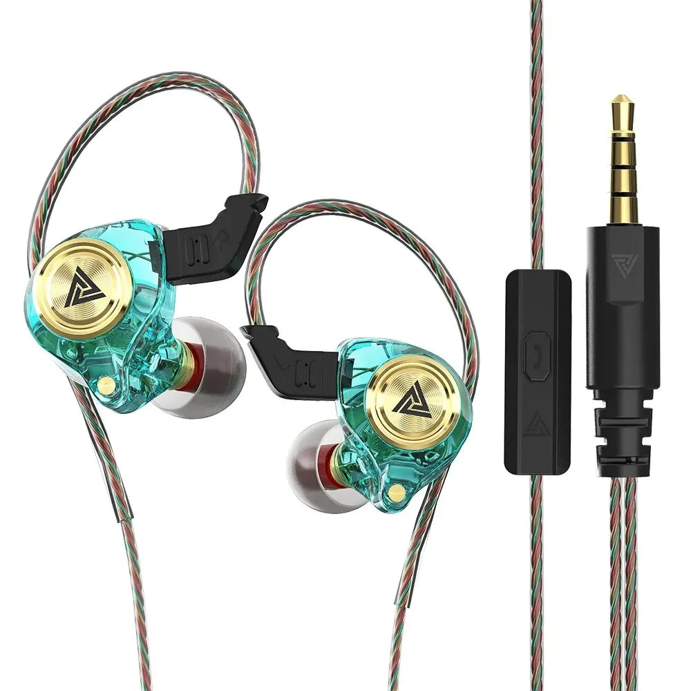 Hridz AK3 Wired In-Ear Monitor IEM Earphone with Microphone HiFi Music Monitor Bass Headphone