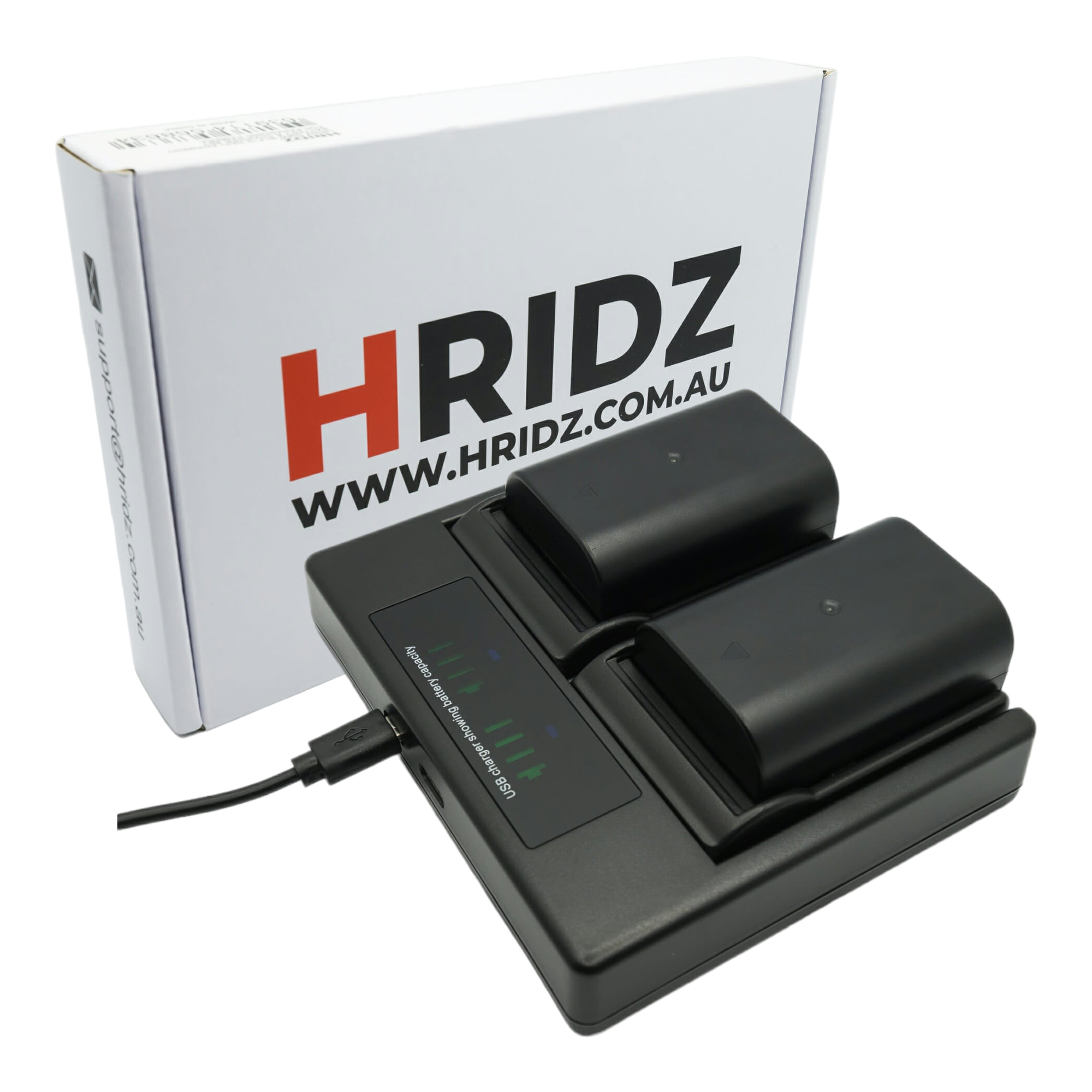 Hridz BLF19 Batteries & Charger Set for Panasonic GH9 GH5s GH4 GH3 DMW-BLF19