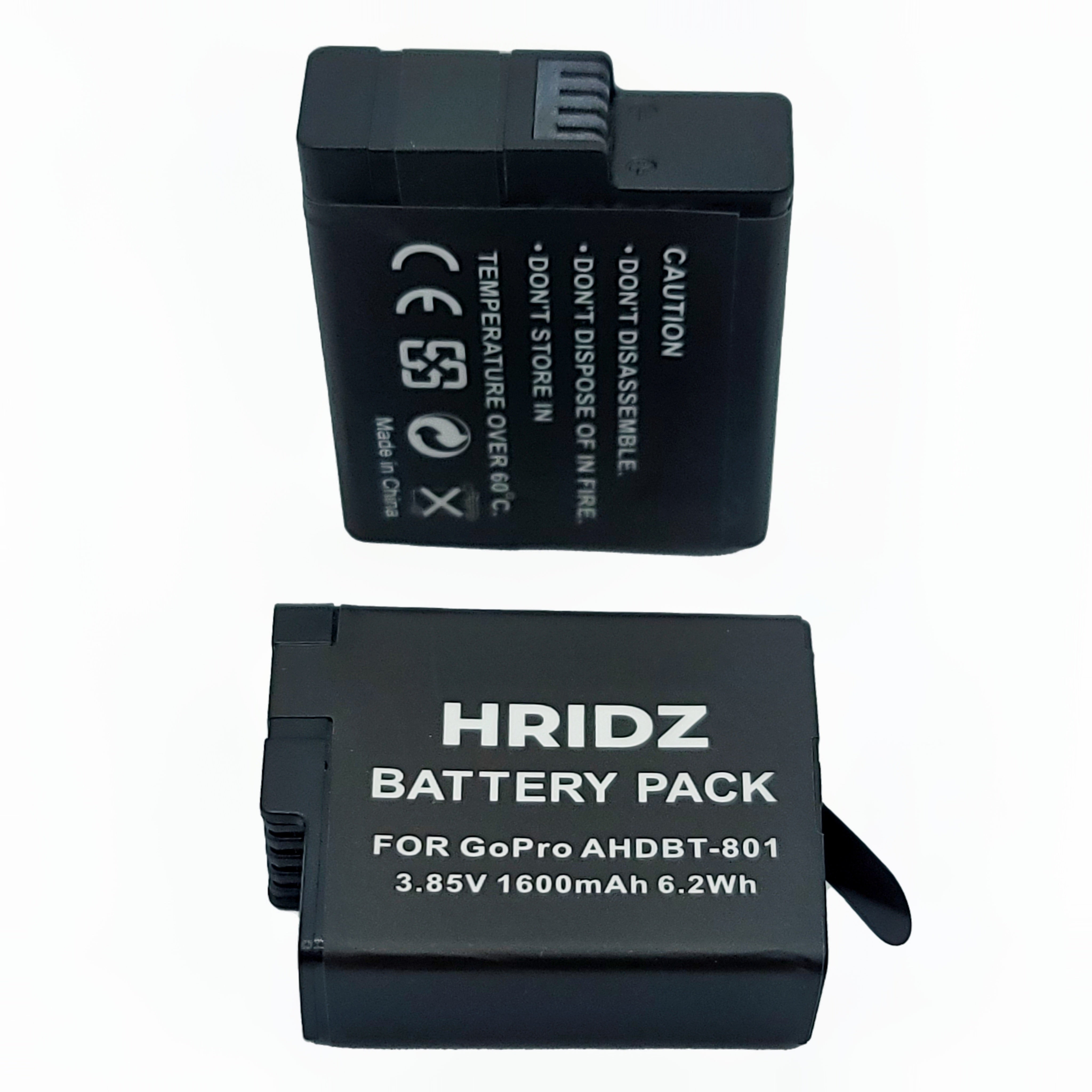1pc Hridz AHDBT-801 Battery for GoPro Hero 8 Hero 7 Hero 6 Hero 5 for Go Pro AHDBT801
