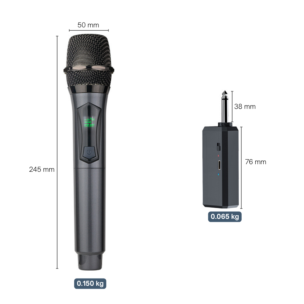 Hridz CT-80S 8 Channel Audio Mixer & U8 Dual 2.4GHz Wireless Microphone Karaoke Bundle