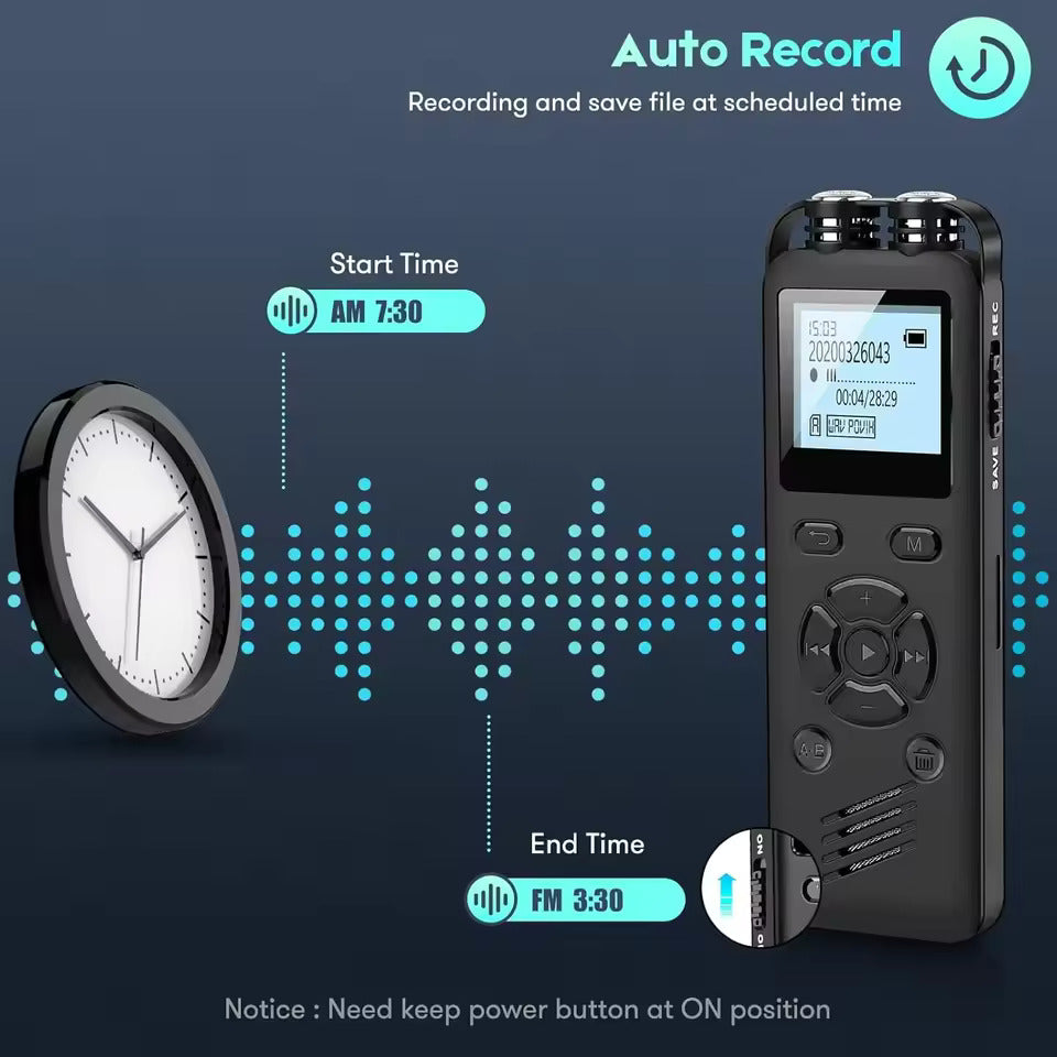 Hridz Digital Voice Recorder Professional Voice Activated