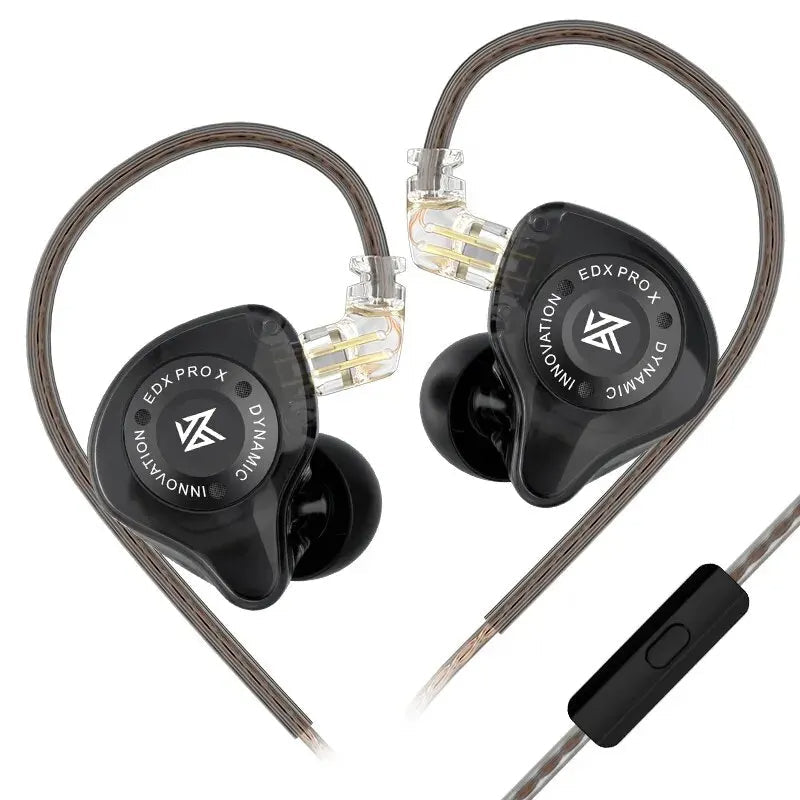 Hridz EDX Pro-X Wired In-Ear Monitors with Mic — HiFi Bass Earbuds for Sport & Gaming