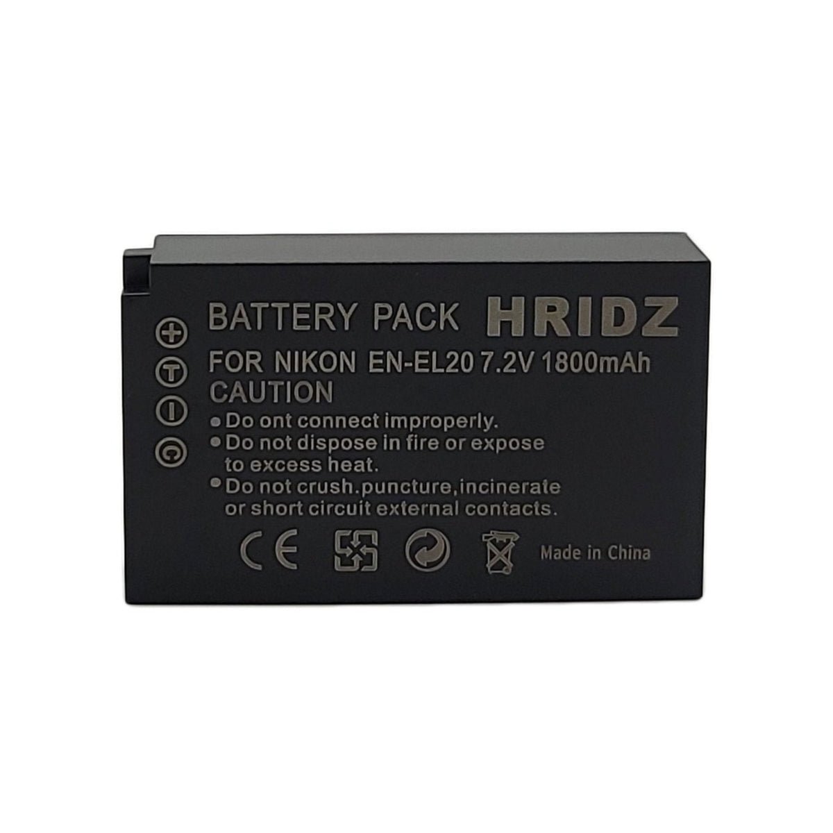 Hridz EN-EL20 Replacement Battery for Nikon 1 J1/J2/J3/S1/V3 & Coolpix A