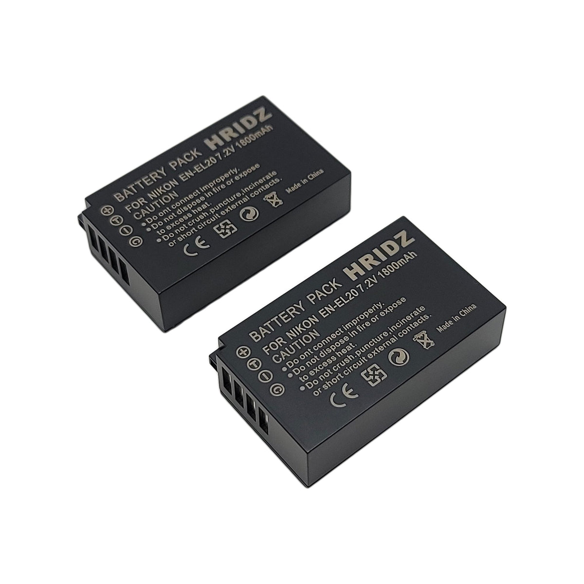 Hridz EN-EL20 Replacement Battery for Nikon 1 J1/J2/J3/S1/V3 & Coolpix A