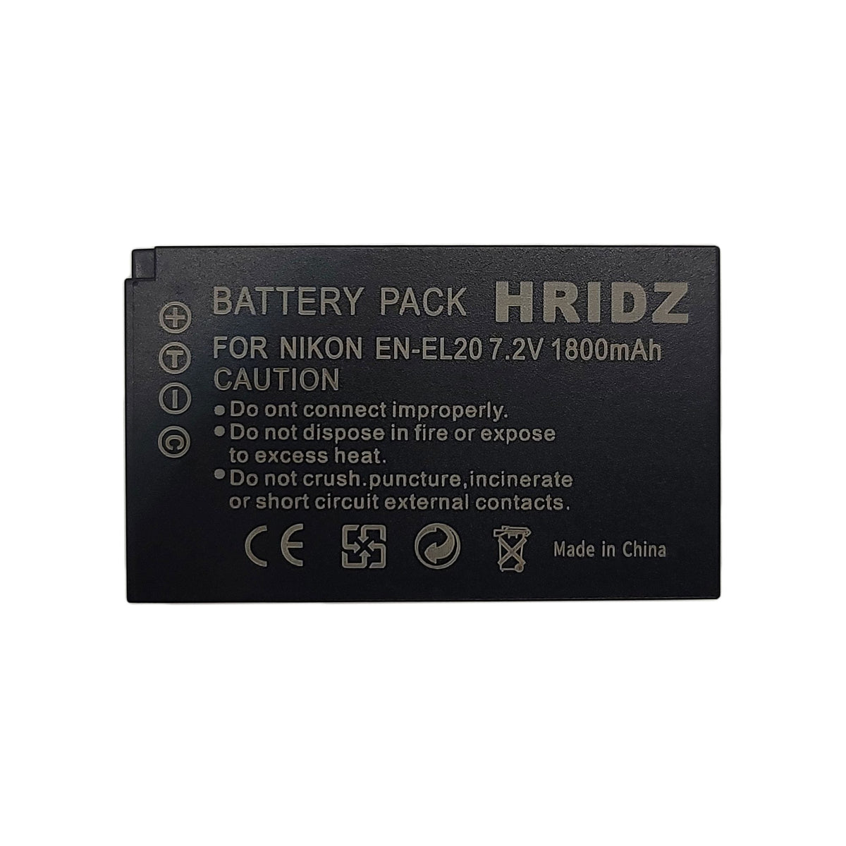 Hridz EN-EL20 Replacement Battery for Nikon 1 J1/J2/J3/S1/V3 & Coolpix A