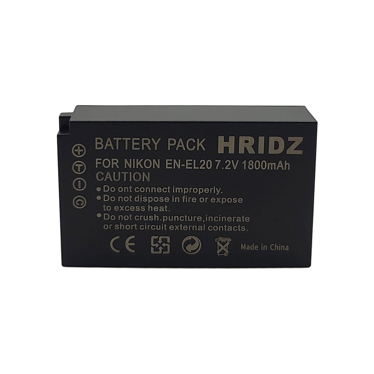 Hridz EN-EL20 Replacement Battery for Nikon 1 J1/J2/J3/S1/V3 & Coolpix A