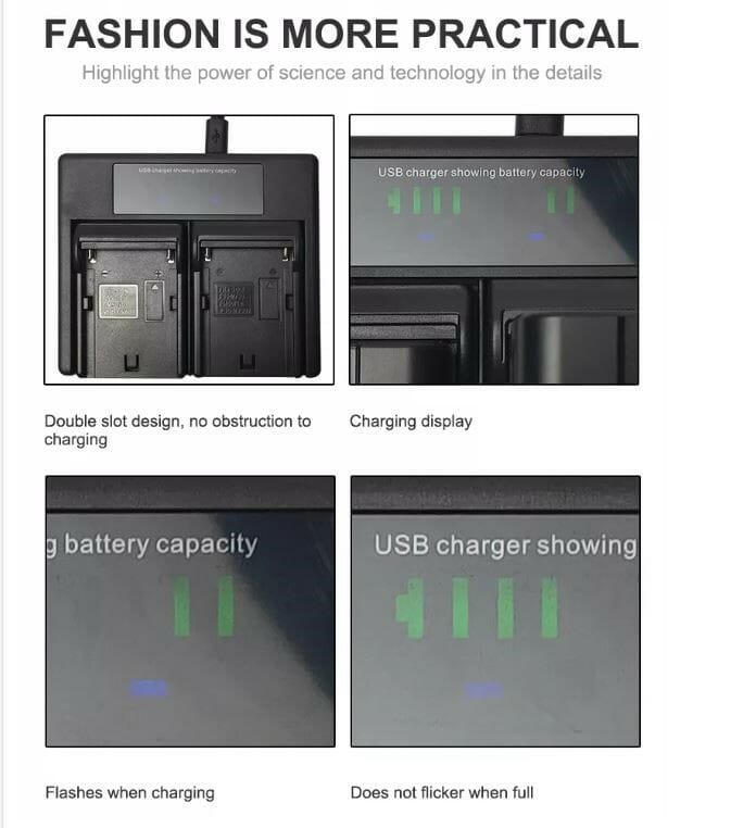 Hridz EN-EL5 Dual Battery Charger for Nikon Coolpix P-Series Cameras