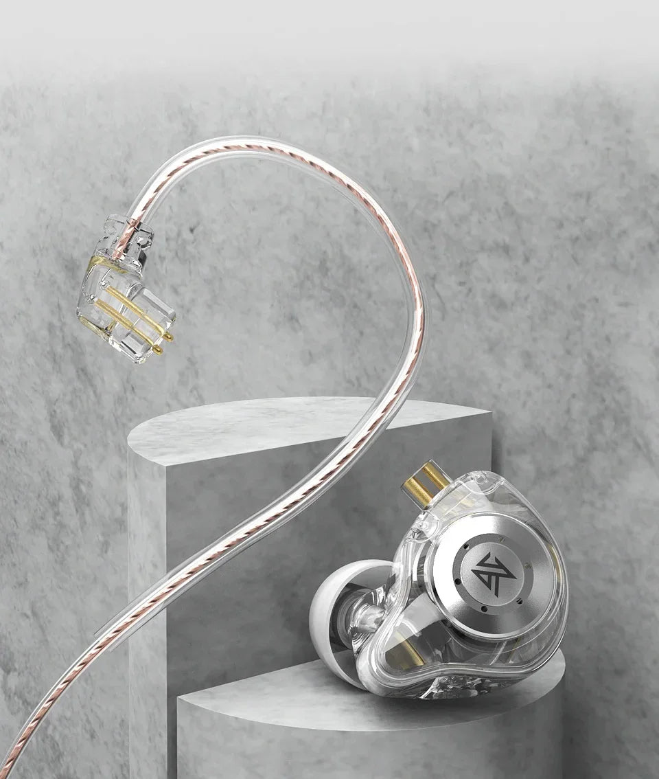 Hridz Edx Pro In ear monitors Wired Earphones No-Mic IEM HIFI Stereo Bass Music Earbuds IEM