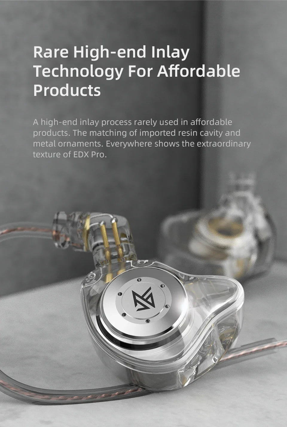 Hridz Edx Pro In ear monitors Wired Earphones No-Mic IEM HIFI Stereo Bass Music Earbuds IEM