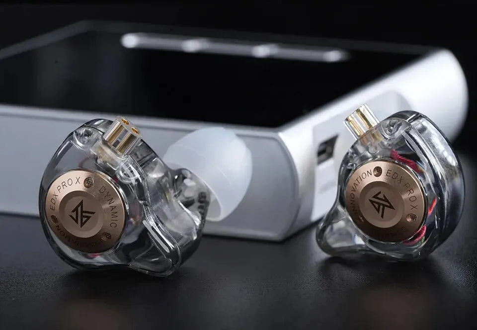 Hridz Edx Pro-x Wired IEM Earphones No-Mic HIFI Stereo Bass Music Earbuds In-Ear Sport Headphones
