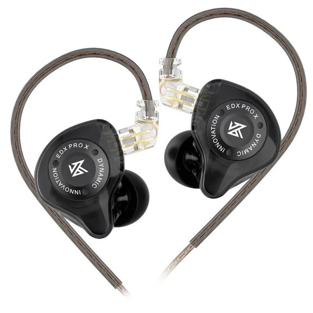 Hridz Edx Pro-x Wired IEM Earphones No-Mic HIFI Stereo Bass Music Earbuds In-Ear Sport Headphones