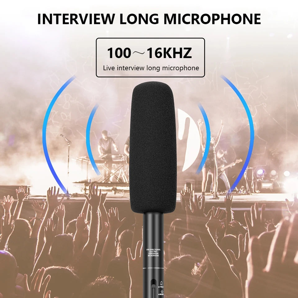 Hridz HZ-320 Shotgun Microphone Professional Recording Studio Condenser Mic for Audio Recording