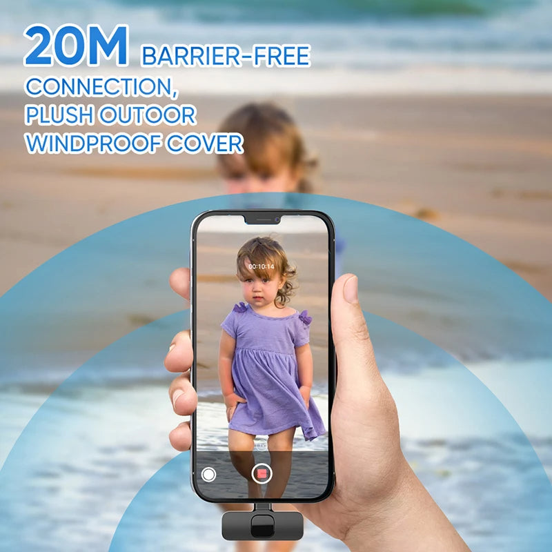 Hridz HZ9 Wireless Rechargeable Type-C Microphone For Podcast Recording Interview Quality Audio