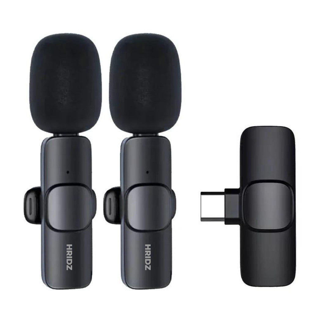 Hridz HZ9 Wireless Rechargeable Type-C Microphone For Podcast Recording Interview Quality Audio