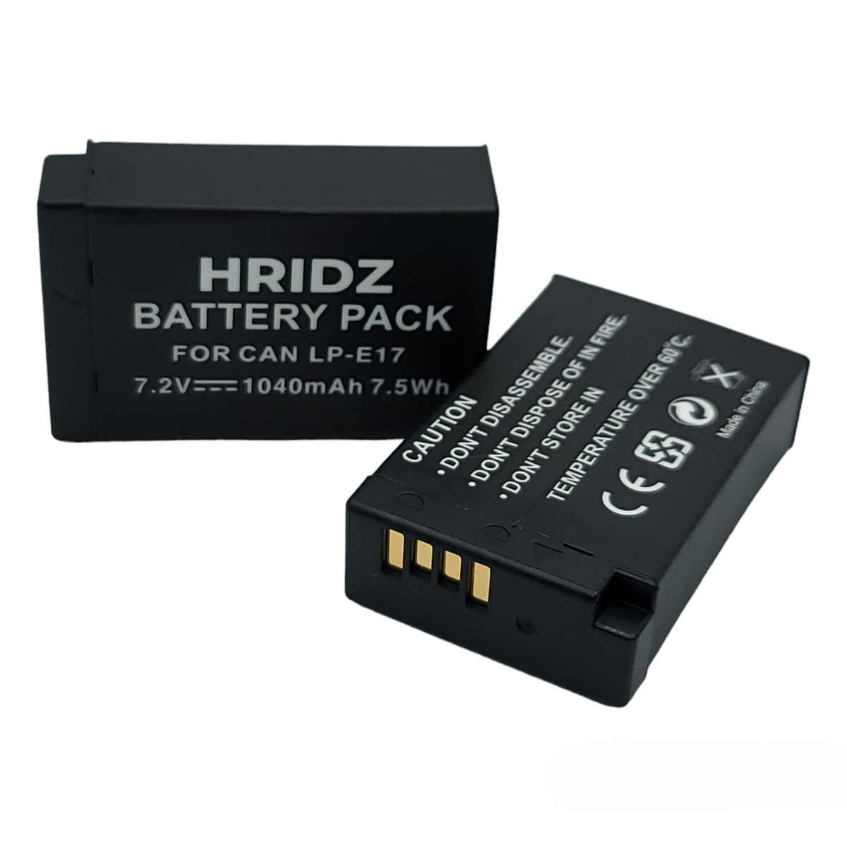 Hridz LP-E17 Replacement Battery for Canon EOS R8/R50/M6/M5/M3/200D/800D & Rebel Series