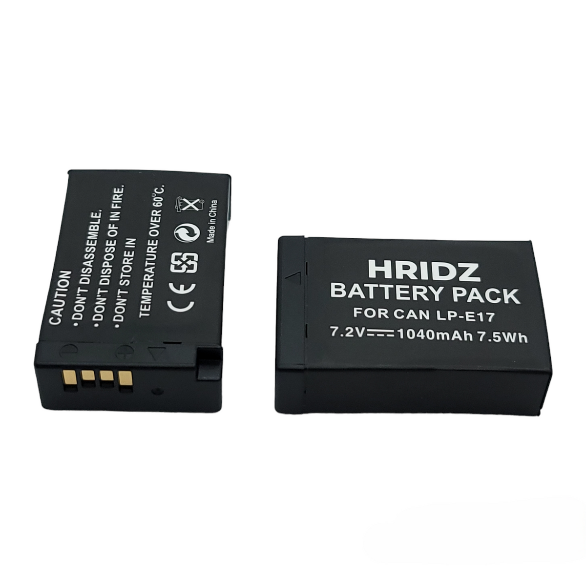 Hridz LP-E17 Replacement Battery for Canon EOS R8/R50/M6/M5/M3/200D/800D & Rebel Series