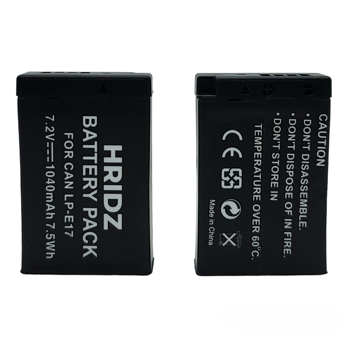 Hridz LP-E17 Replacement Battery for Canon EOS R8/R50/M6/M5/M3/200D/800D & Rebel Series