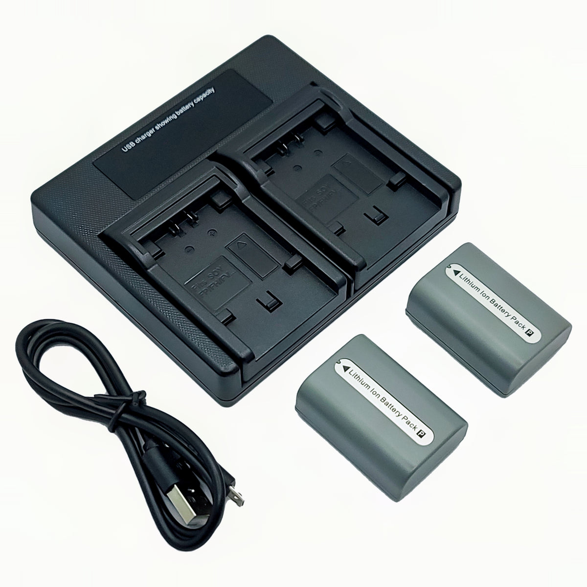 Hridz NP-FP50 2 Batteries & Dual Charger Set for Sony DCR-HC/DVD/SR Series Camcorders