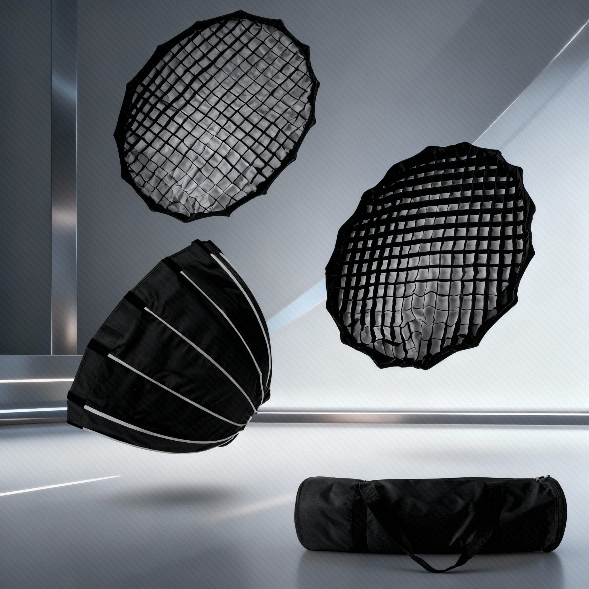 Hridz Quick-Setup Octagon Softbox with Bowens Mount for Studio Flash & LED Video Light – 65cm / 90cm with Grid & Diffuser Cloth