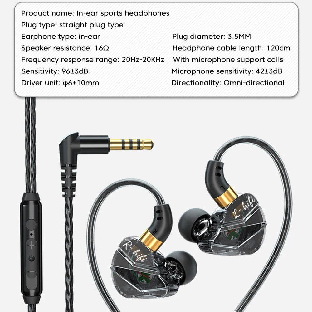 Hridz R-HiFi S16 Wired Gaming Earphones with Microphone – HiFi Bass Stereo In-Ear Headphones for Gaming, Music & Calls | Type-C