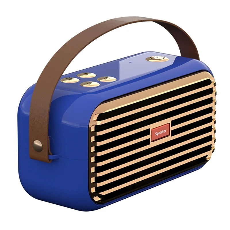 Hridz Retro Portable Bluetooth 5.0 Speaker – Stereo HiFi Sound, 1200mAh Battery, AUX & USB