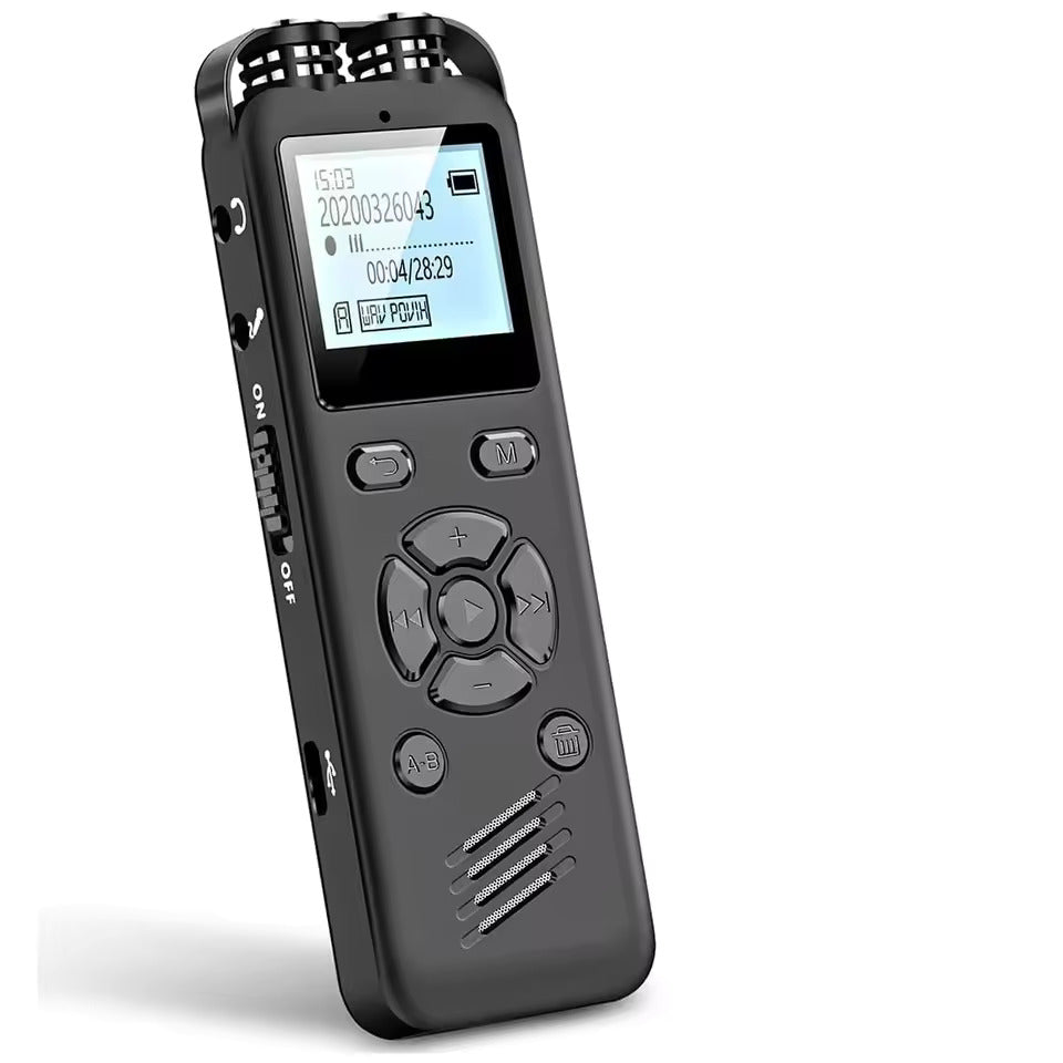 Hridz T69 Digital Voice Recorder – Voice Activated, Expandable to 128GB