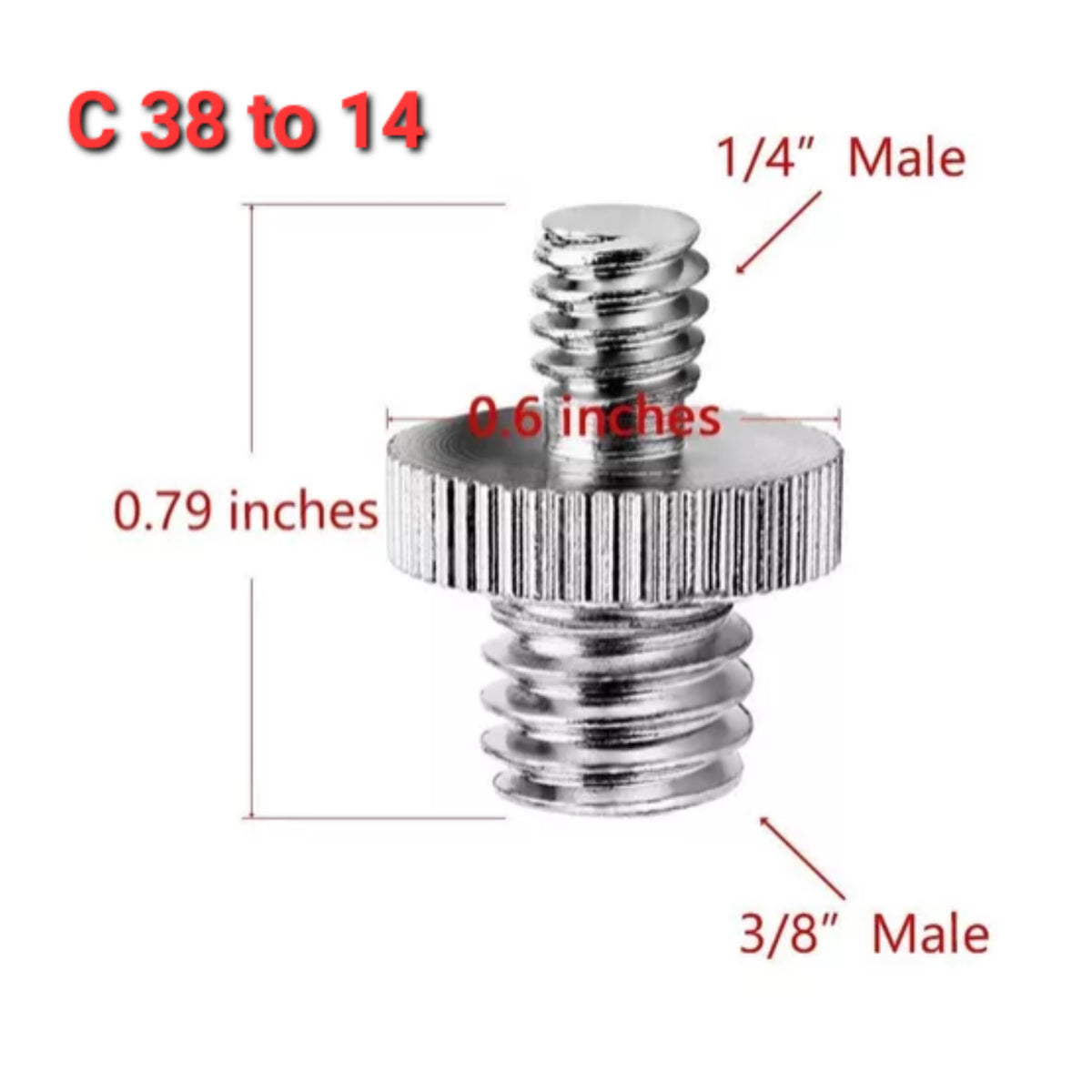 Hridz Tripod Screw Adapter – 1/4" to 3/8" Spigot Converter for Camera, Flash & Mic Rigs